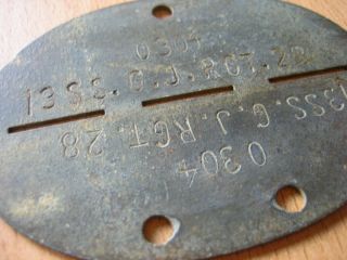 WWII German Erkennungsmarke Waffen SS Elite Dog Tag Handschar Mountain Division 2