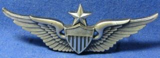 Vietnam War Sterling Usaf Air Force Senior Pilot Wings Badge By Meyer