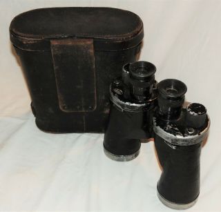 Ww1 Ww2 Rcn Rcvnr Royal Canadian Navy Ship Submarine Binoculars Rel 7x50 W/ Case