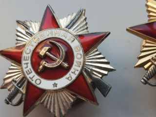 USSR Order of the Patriotic War WWII 1 and 2 degree 3