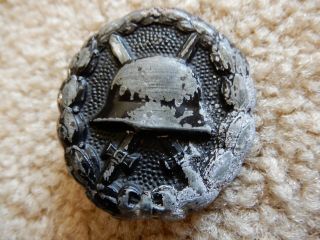 Rare World War I German Wound Badge Pin Helmet And Cross Swords