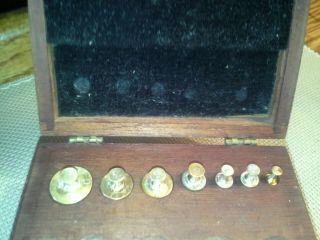 Antique 19thC Henry Troemner Apothecary Balance Scale,  19 Weights & Case,  Exel 2