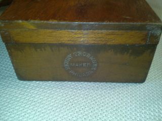 Antique 19thC Henry Troemner Apothecary Balance Scale,  19 Weights & Case,  Exel 3