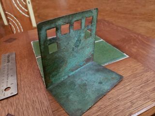 Forest Craft Guild Arts Crafts Stickley Era Hammered Copper Cut Out Book Ends 4