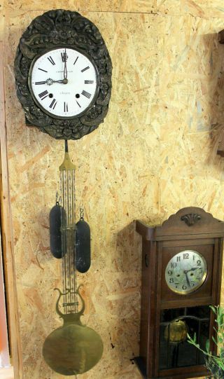 Antique Big Clock Comtoise 2 Weight Chime clock Repeat the sound 2