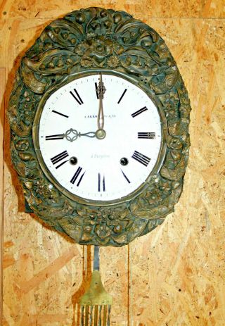 Antique Big Clock Comtoise 2 Weight Chime clock Repeat the sound 3