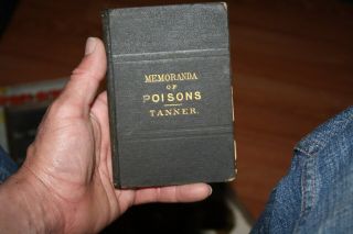 Memoranda Of Poisons Antique Book Tanner 1888 Rare