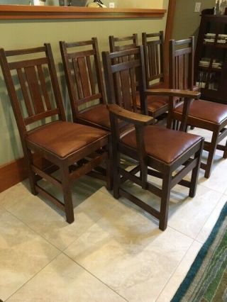 LIMBERT ARTS AND CRAFTS,  MISSION,  DINING CHAIRS - VERY GOOD, 11