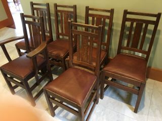 LIMBERT ARTS AND CRAFTS,  MISSION,  DINING CHAIRS - VERY GOOD, 2