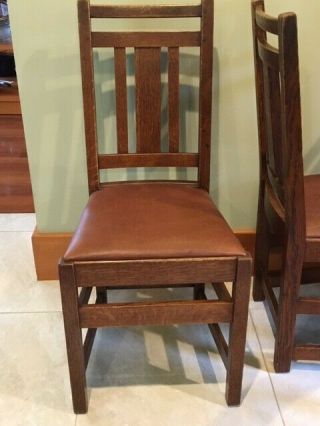 LIMBERT ARTS AND CRAFTS,  MISSION,  DINING CHAIRS - VERY GOOD, 5