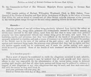 GERMAN POW CAMPS IN EAST AFRICA - Official Report on Mistreatment of Prisoners 2