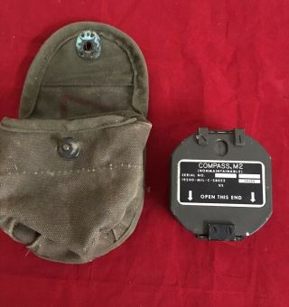Vietnam M2 Compass Military United States Navy With Case