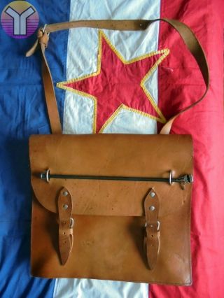 Jna Yugoslav Army Courier Leather Bag