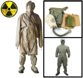 Nbc Set Chemical Radiation Hazmat Military Suit,  Gas1 Mask Fallout Dosimeter