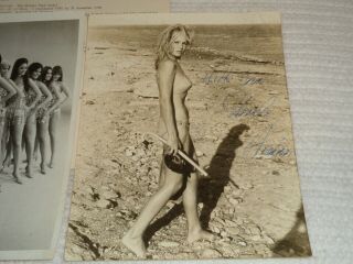 Ursula Andress Signed Photo in Vietnam War USO Bob Hope Show 1970 & Golddiggers 2