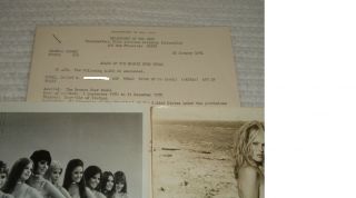 Ursula Andress Signed Photo in Vietnam War USO Bob Hope Show 1970 & Golddiggers 6