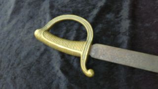 Antique 1800s Spanish Artillery Briquet Saber sword Marked Blade 2