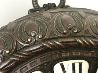 ANTIQUE HUGE JUNGHANS ART NOUVEAU EXTRA BRASS WALL CLOCK @ 1890 6