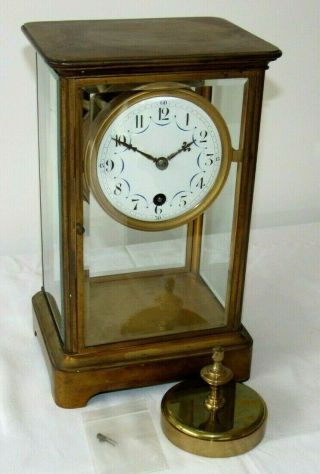 Rare French Grivolas 400 Day,  Torsion,  Anniversary Clock Four Glass Clock