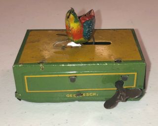 Early Vintage 1920’s/30’s Tin Litho Wind Up Bird—JAJ—Made In Germany Estate Work 3