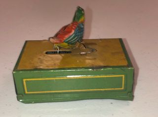 Early Vintage 1920’s/30’s Tin Litho Wind Up Bird—JAJ—Made In Germany Estate Work 5