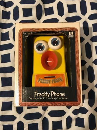 Vintage 1978 Tomy Toys Freddy Phone Telephone Bank -