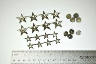 RARE Authentic Vietnam War 4 Star General or Admiral Rank Insignia Set Sterling 2