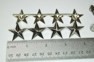 RARE Authentic Vietnam War 4 Star General or Admiral Rank Insignia Set Sterling 8