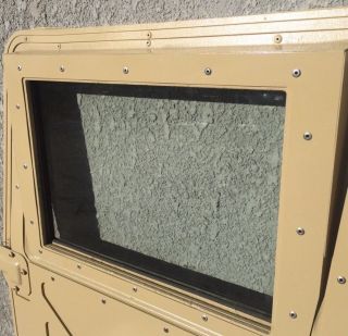 4 Clear 3/8 " Laminated M998 Humvee X - Door Window Replacement Glass