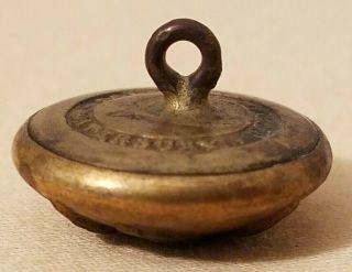 Civil War Non Dug Union Rifleman Brass Coat Button Scovill Mfg Co.  Waterbury 6