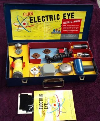 Rare Complete Antique Toy From 1949 Gilbert Electric Eye Set With Instructions