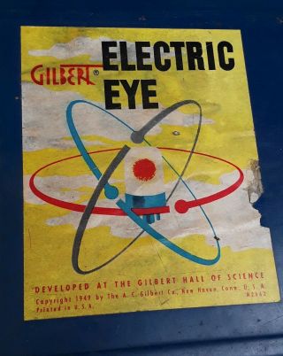 Rare Complete Antique Toy From 1949 Gilbert Electric Eye Set With Instructions 3