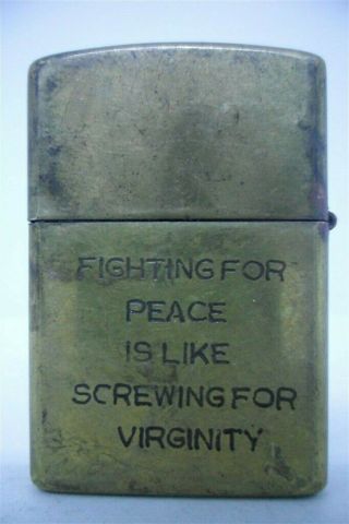 Vietnam War Zippo Lighter Cam Ranh 68 69 Vintage 2