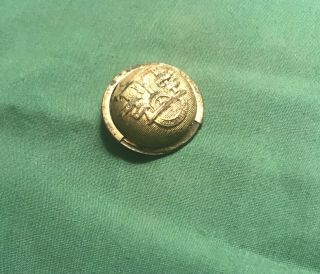 Civil War Brass Georgia Button Excavated Gettysburg