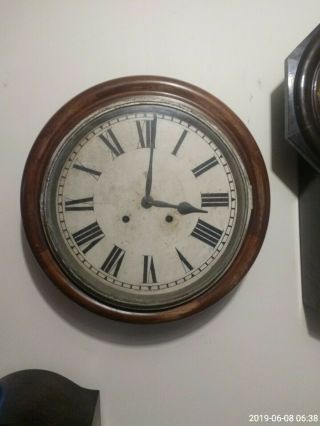 Antique American Ansonia Wall School Clock