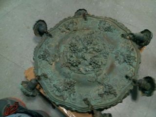 Antique Copper 6 Light 22 Diameter 38 High Pan Chandelier Ornate Pan See Photos 9