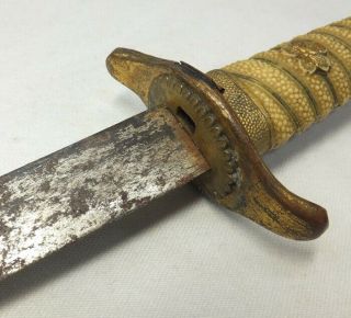D876: SAMURAI KATANA,  REAL Japanese military short sword,  Saber,  Dagger TANKEN 5