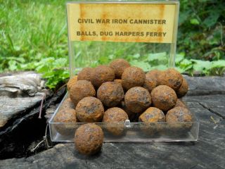 Old Rare Vintage Antique Civil War Relic Canister Shot Harper 