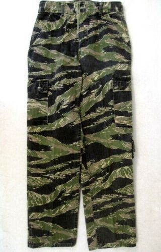 Vietnam Style Us Army Tiger Stripe Camouflage Combat Trousers Or Pants - X - Small