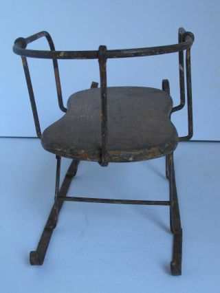 Antique Wood and iron Toy Sleigh for a Doll or Teddy Bear 6