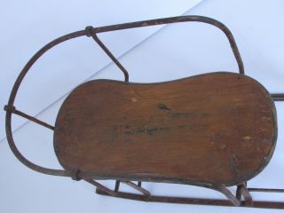 Antique Wood and iron Toy Sleigh for a Doll or Teddy Bear 9