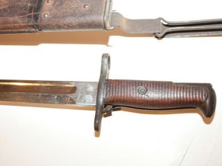 WW1 Bayonet Springfield RIA DATED 1906 with Scabbard 2