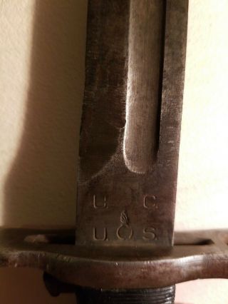 Wwii Utica Cutlery U.  C.  M1 Garand Bayonet M7.  No Scabbard