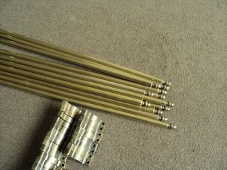 17 Vintage Brass Stair Rods And 34 Brackets