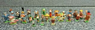 Vintage Marx Tv Tinykins Hanna Barbera Yogi Bear Flintstone Plastic Figures 28x