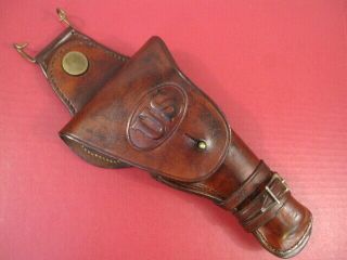 Wwi Us Army M1912 Leather Swivel Holster Colt 1911 45acp Pistol Private Purchase