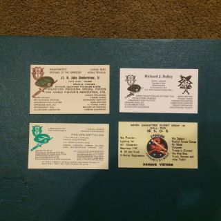 Special Forces Named Green Beret Sog Mike Force Calling Cards.  Ccn Ccc Grouping