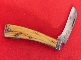 Vintage 1787 - 1816 Era Stag J Sorby Sheffield England Swayback Knife