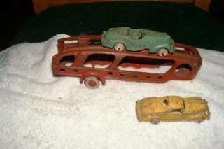 All Hubley Auto Transport Car Carrier / No Truck 7 " 1/2 Cast Iron 1930