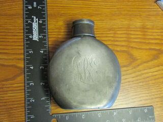 Silver Plate Whiskey Flask With Collapsible Cup Cover
